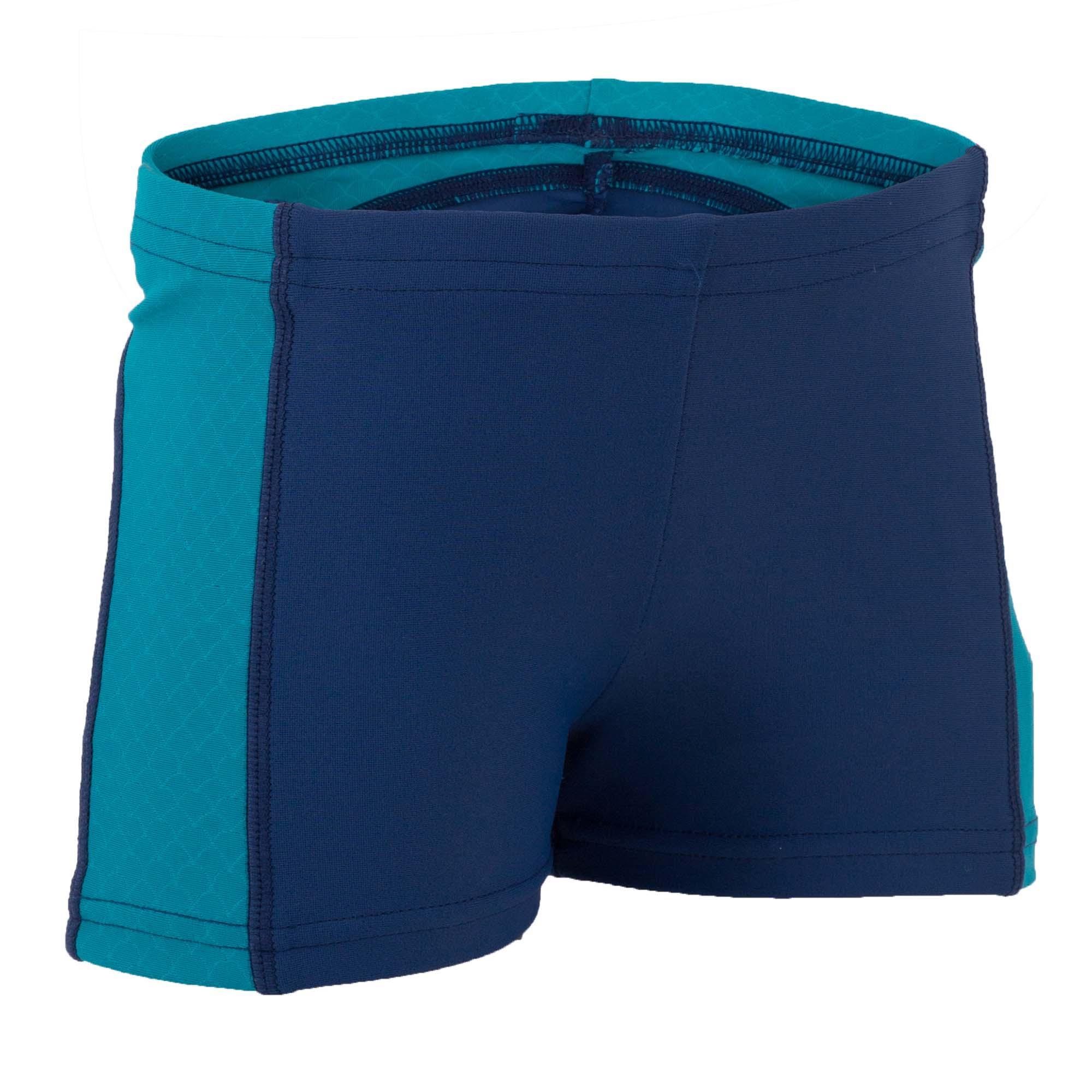 [ด่วน!! โปรโมชั่นมีจำนวนจำกัด] กางเกงว่ายน้ำแบบบ็อกเซอร์สำหรับเด็กเล็กพร้อมผ้าเสริม (สีน้ำเงิน) สำหรับ ว่ายน้ำ