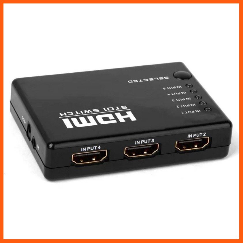 Best Quality HDMI switch 5 TO 1 Ultra High Performance อุปกรณ์เสริมรถยนต์ car accessories อุปกรณ์สายชาร์จรถยนต์ car charger อุปกรณ์เชื่อมต่อ Connecting device USB cable HDMI cable
