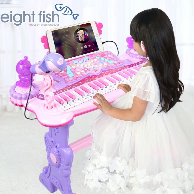 เปียโนอิเล็กทรอนิกส์ของเล่นสำหรับเด็ก1-3-6ปี,ของเล่นดนตรีเปียโนสำหรับผู้เริ่มต้นเด็กผู้หญิง