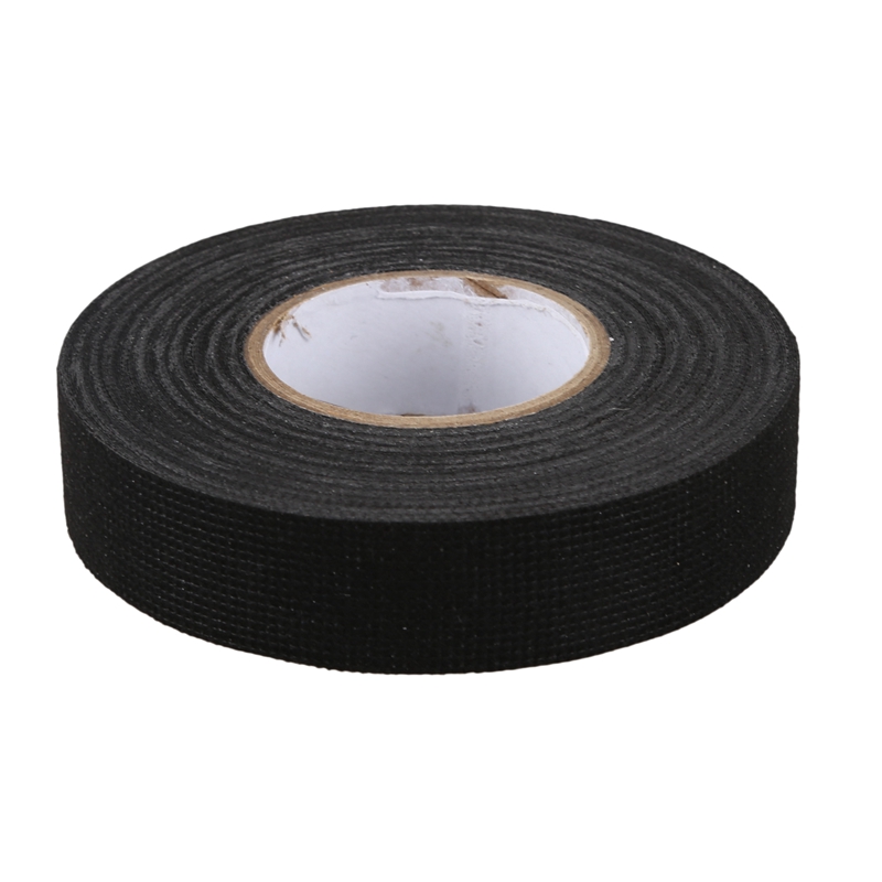 5 Rolls Cloth Tape Adhesive Looms Wire Harness 19mm × 15m Black For Car Auto - Foto 6