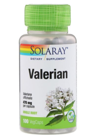 ( ถูกที่สุด ) Solaray, Valerian, 470 mg [ 100 VegCaps ] valerian puritan now ( จัดส่งเร็ว ส่งทุกวัน Fast Delivery )