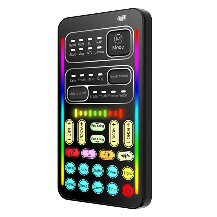 Mini Voice Changer Device Portable Sound Card Broadcast