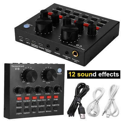 V8 Stream พร้อมจัดส่ง️ซาว์นการ์ดแปลงสัญญาณเสียง V8 Live Stream audio interface ...