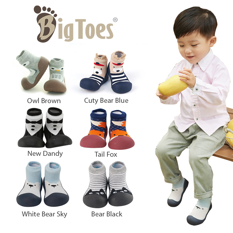 Bigtoes รองเท้าหัดเดิน [รวมลายเด็กผู้ชาย] รองเท้าเด็ก รองเท้าเด็กชาย รองเท้าเด็กอ่อน รองเท้าเด็กหัดเดิน ถุงเท้าเด็กอ่อน