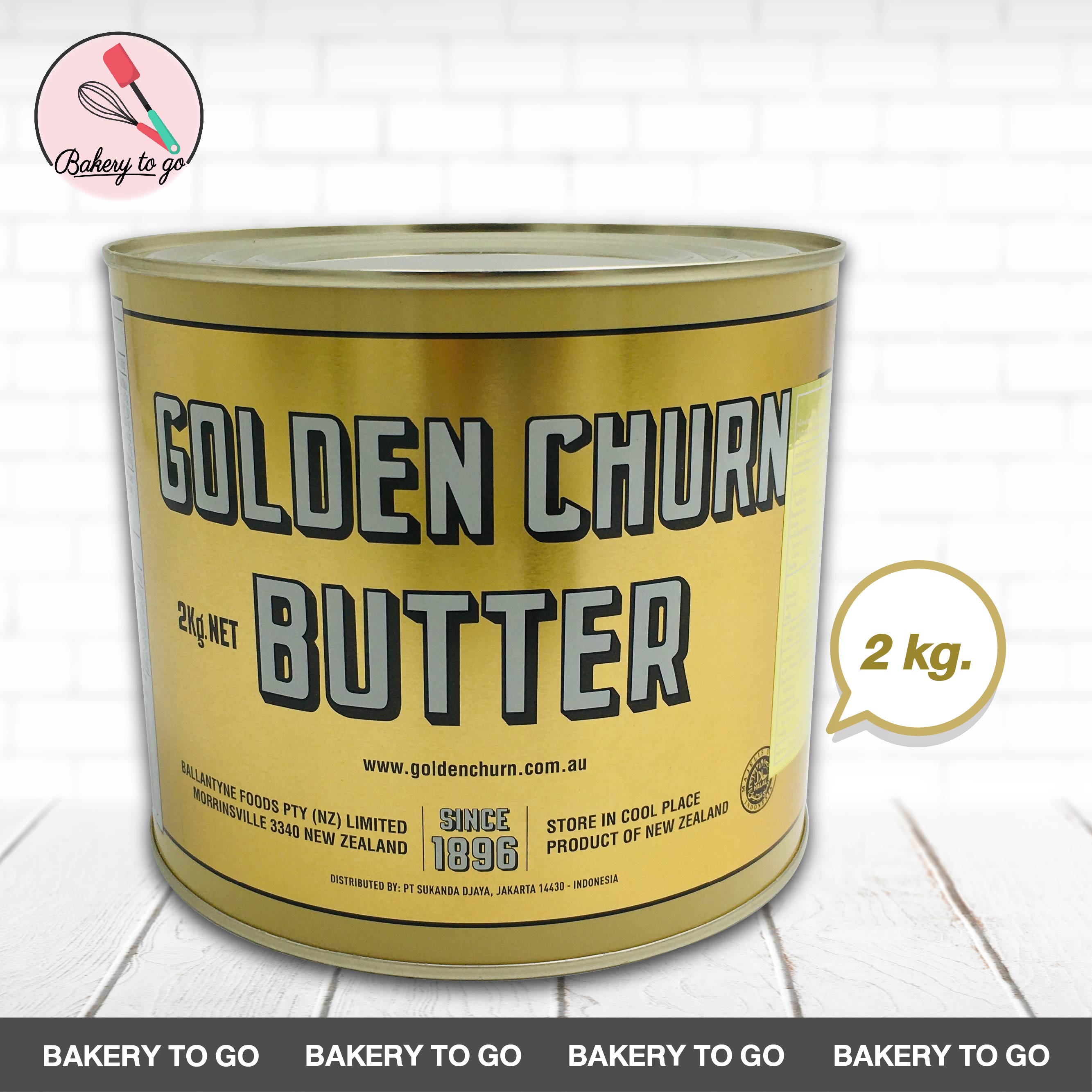 Bakery to Go เนยตราถังทอง Golden Churn Butter เนยแท้จากประเทศนิวซีแลนด์ ขนาด 2 กิโลกรัม