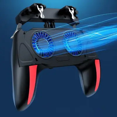 H10 Gamepad PUBG Controller Double Cool Fan 2500/5000mAh Power Bank Game Controller Joystick For Android IOS Mobile Phone