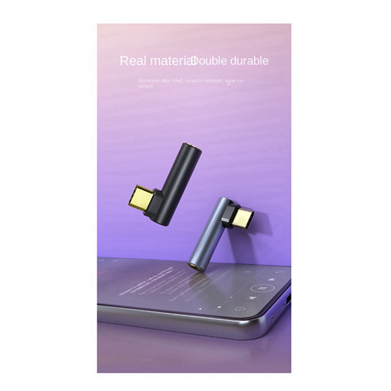 Type-C to 3.5mm Audio Adapter USB C Headphone Adapter Universal Type C Black