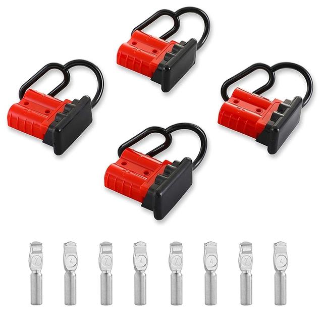 4 Pcs 6 8 Gauge 50A Battery Quick Connect/Disconnect Jumper Cable Plug