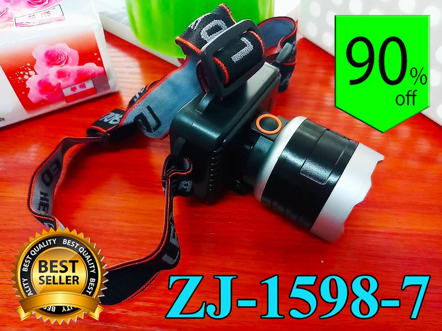 ไฟฉายคาดหัว LED HIGH POWER HEADLAMP รุ่น ZJ15987 แถมฟรีอะแดปเตอร์