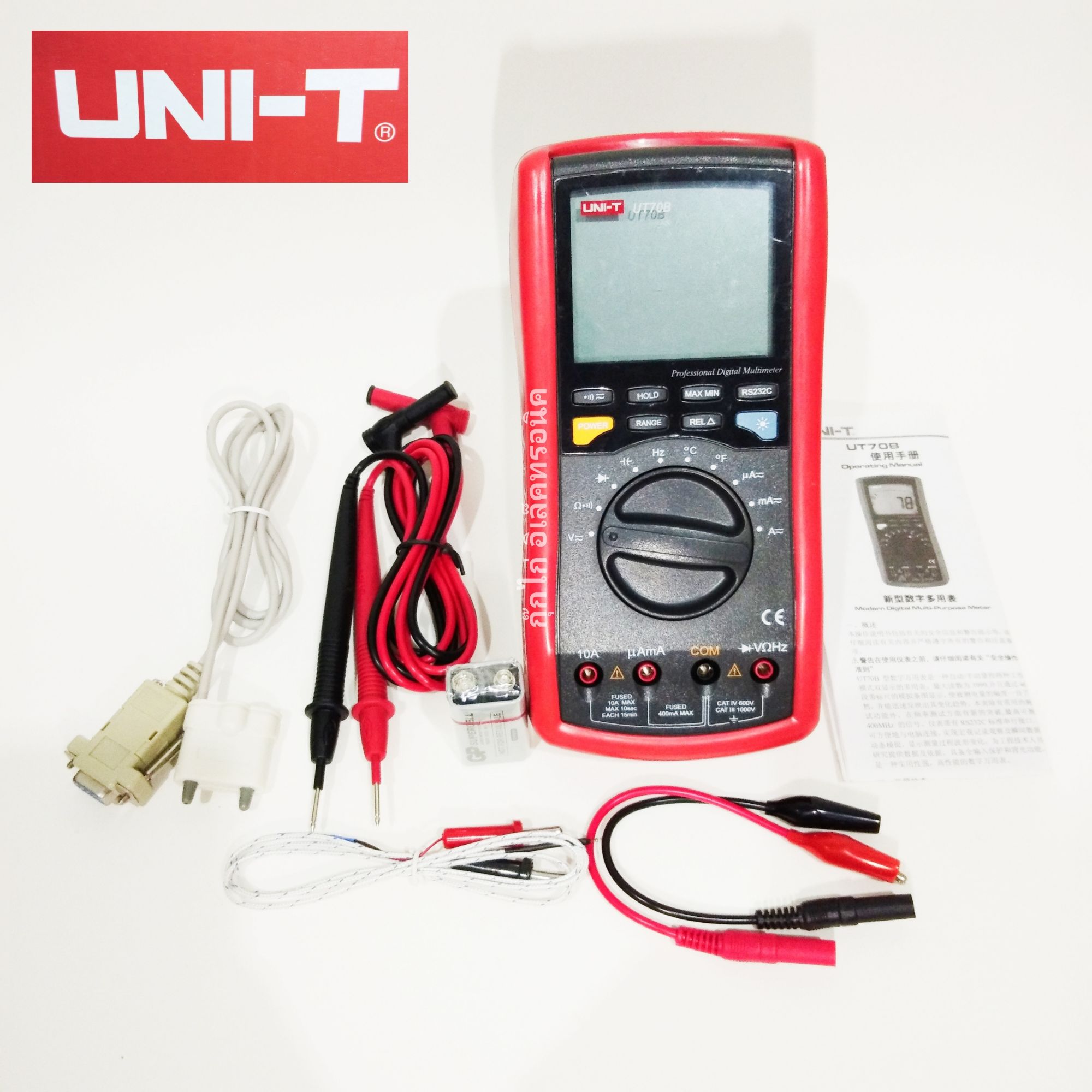มิเตอร์วัดไฟ UNI-T UT70B ดิจิตอลมัลติมิเตอร์โวลต์ แอมป์ โอห์มชั่วคราวประจุทดสอบ
