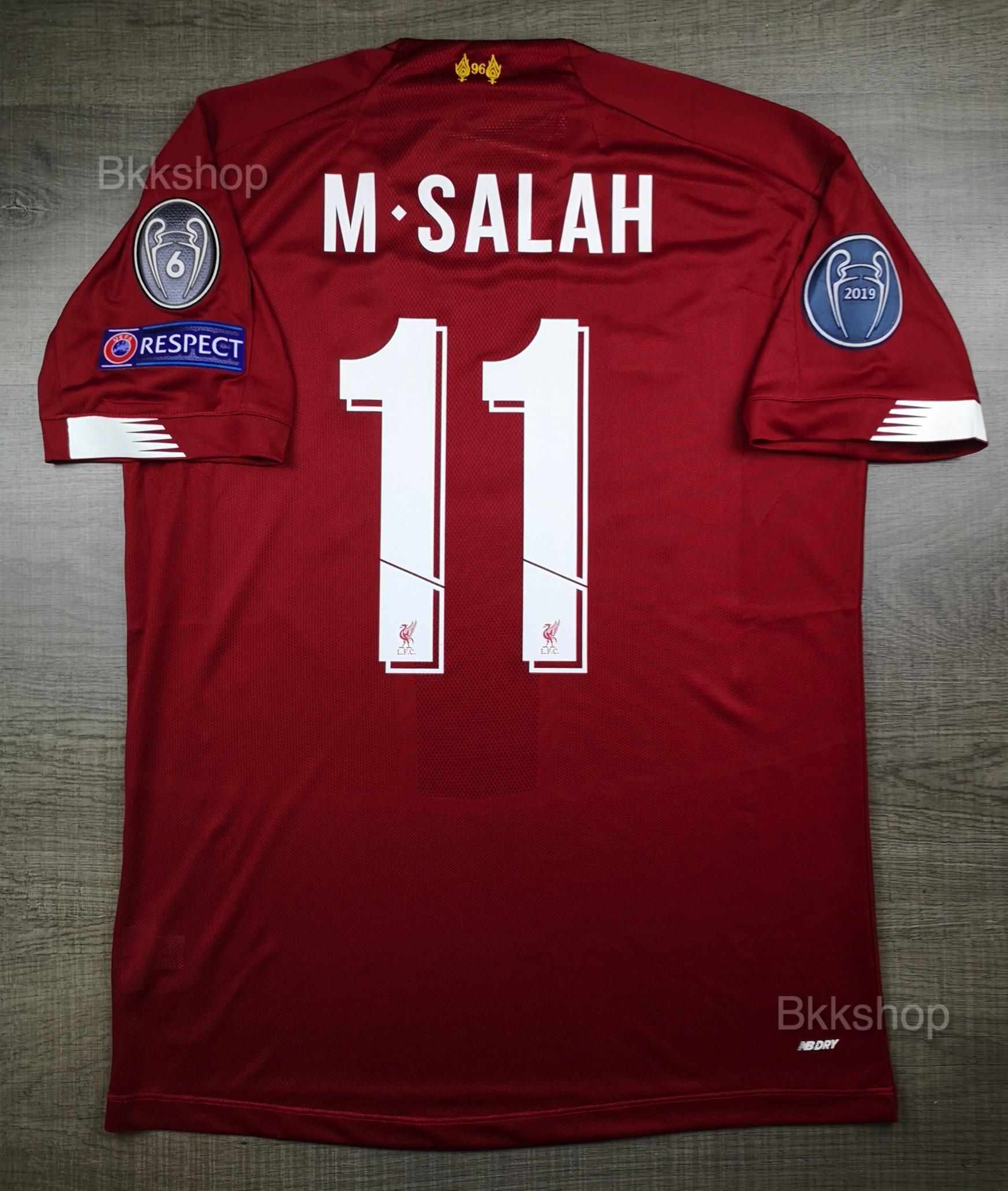 เสื้อบอล ลิเว่อพูล เหย้า 2019-20 Liverpool Home พร้อมเบอร์ชื่อ 11 M.SALAH อาร์มแชมเปี้ยนลีคครบชุด ซาล่าห์