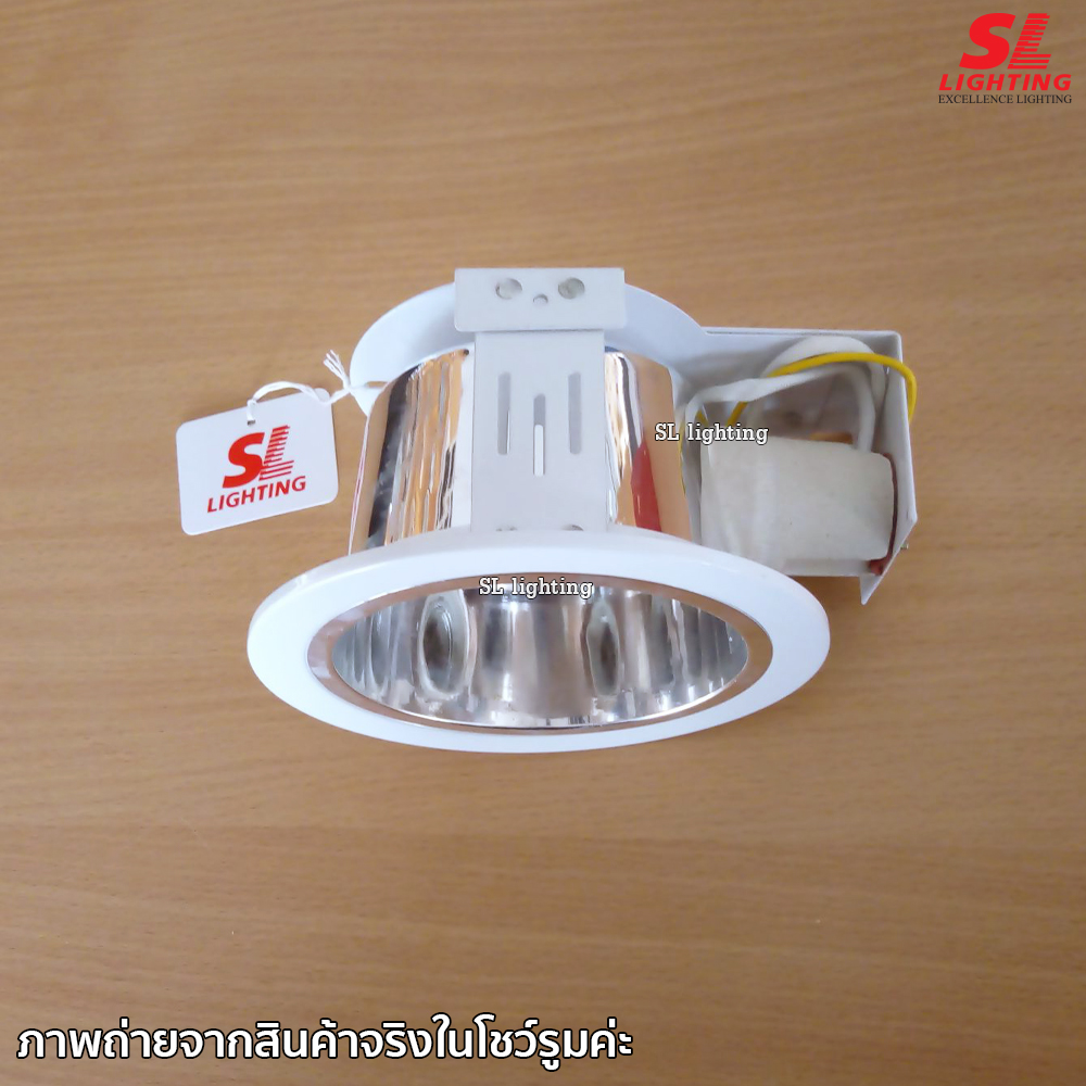 SL LIGHTING โคมไฟดาวน์ไลท์ แบบฝังฝ้า SL-6-SW-656 ทรงกลม ขั้ว E27 - SL ...