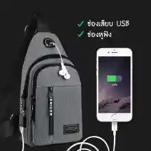 ภาพขนาดย่อของภาพหน้าปกสินค้าราคาพิเศษ 2022 ใหม่กระเป๋าผู้ชายกระเป๋าสะพายชายสไตล์เกาหลีอินเทรนด์นักเรียนผ้าใบลำลองกระเป๋าเป้ใบเล็ก รุ่นผ้าหนาพร้อม Upgrade USB จากร้าน Aline21 บน Lazada