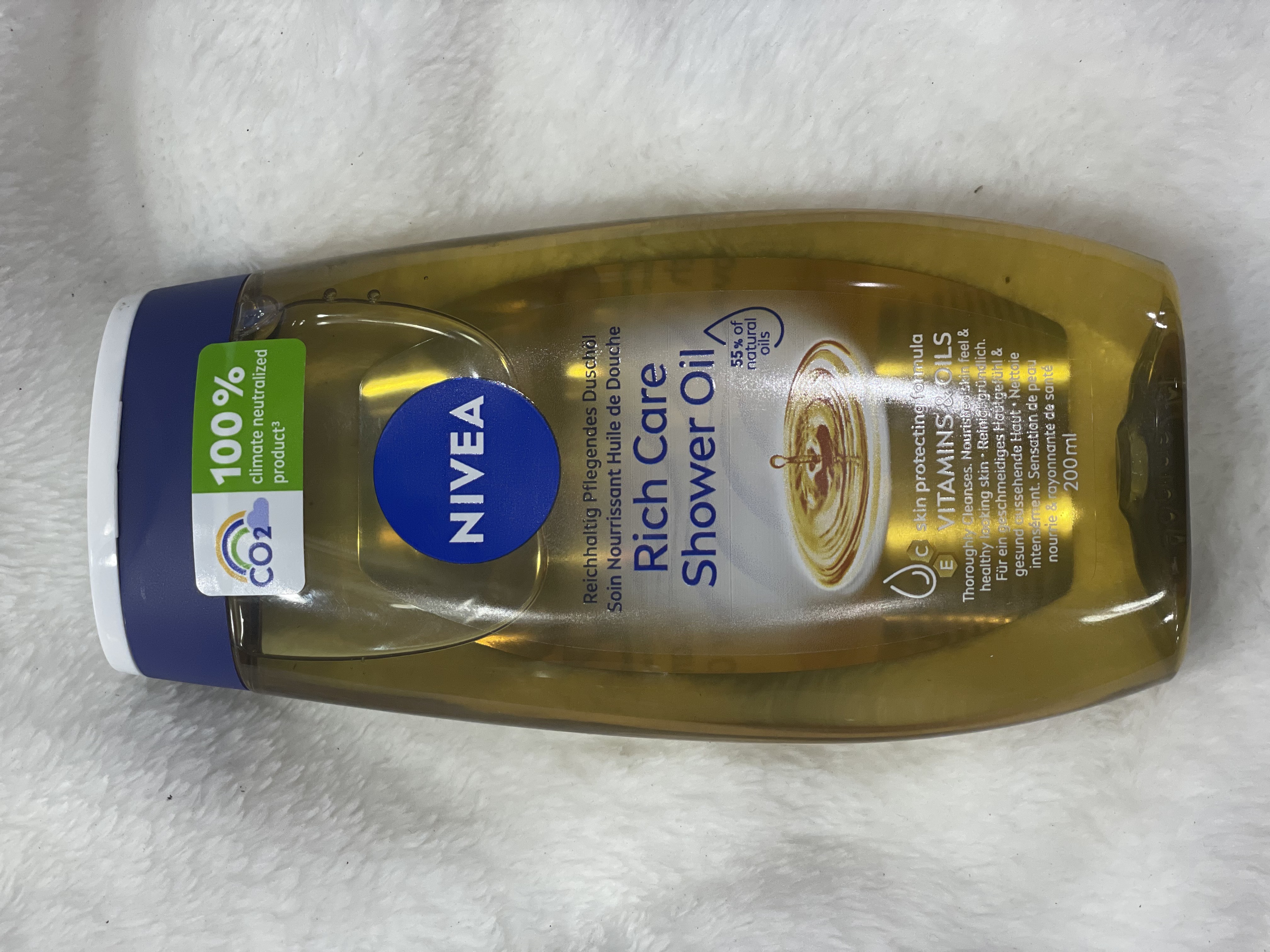 Nivea Rich Care Shower Oil 200 ml Nivea natural care shower oil ออยล์