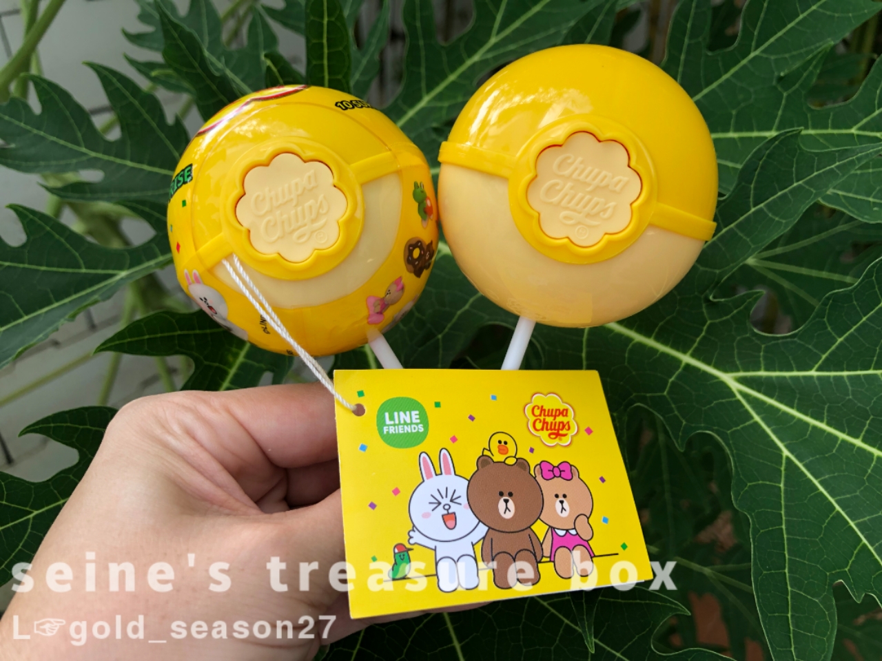 🍭chupachups➕surprise with line friends/total of 10 random shapes/มีทั้งหมด 10 รูปร่างแบบสุ่ม