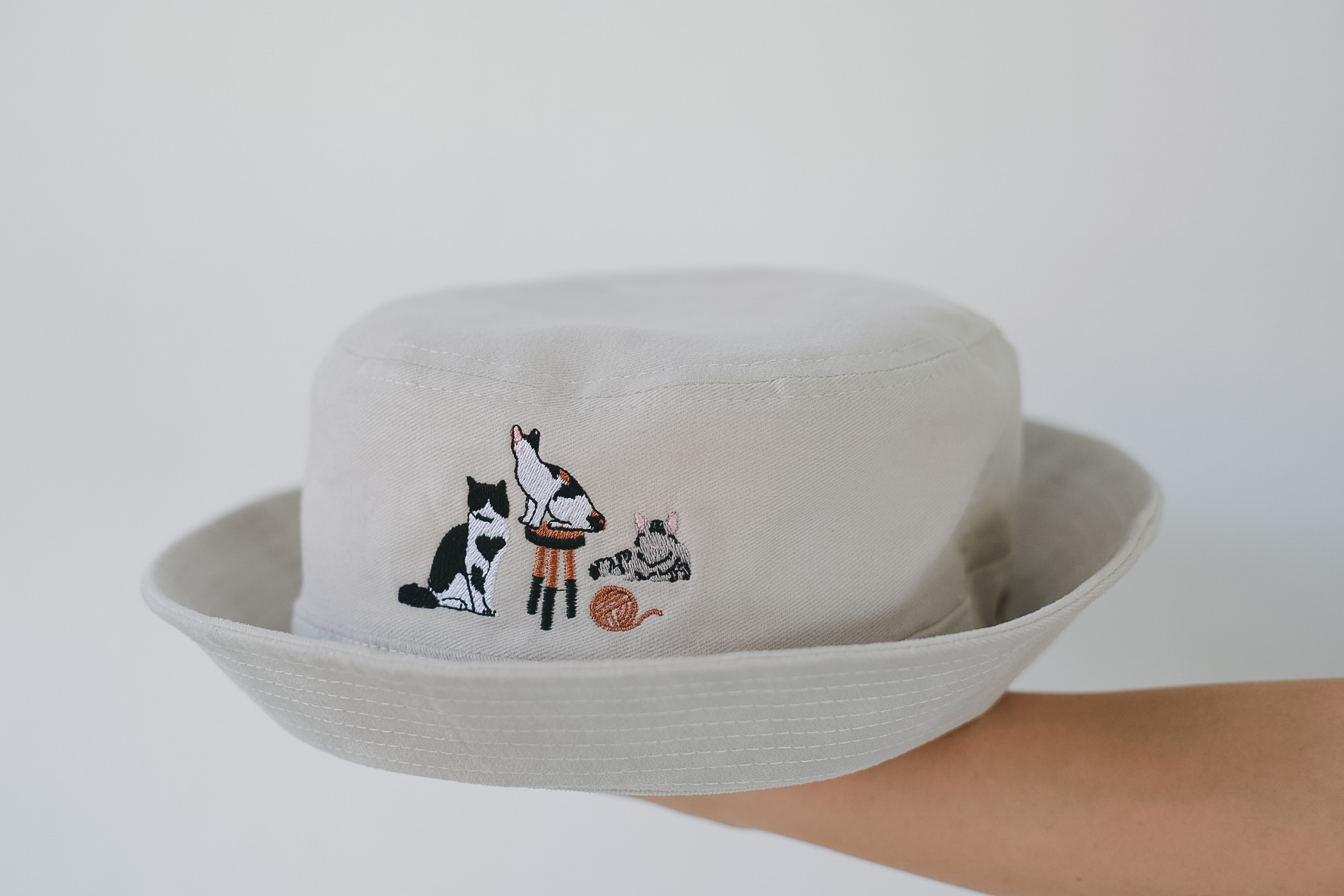 katji / Eco-friendly Bucket Hat สี Cat-beige