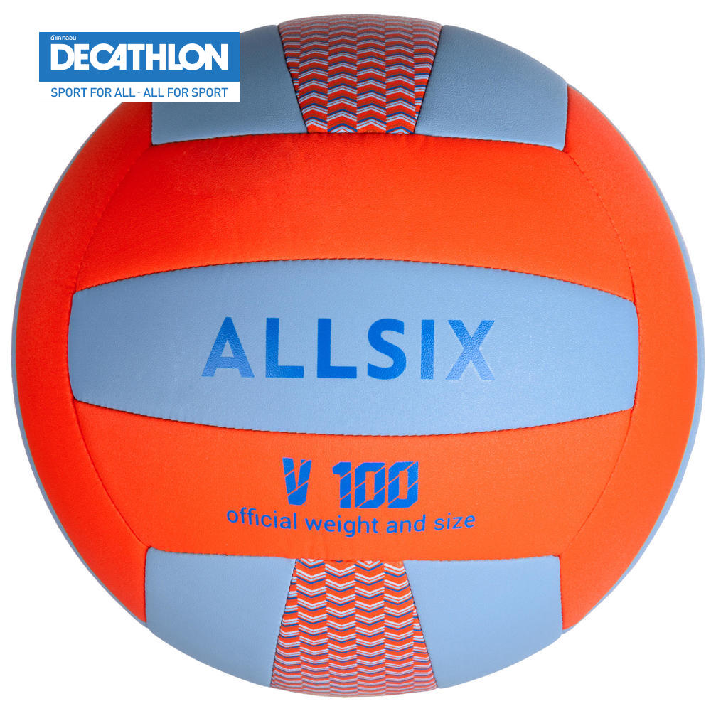 ลูกวอลเลย์บอล ALLSIX รุ่น V100 (น้ำเงินส้ม) ดีแคทลอน