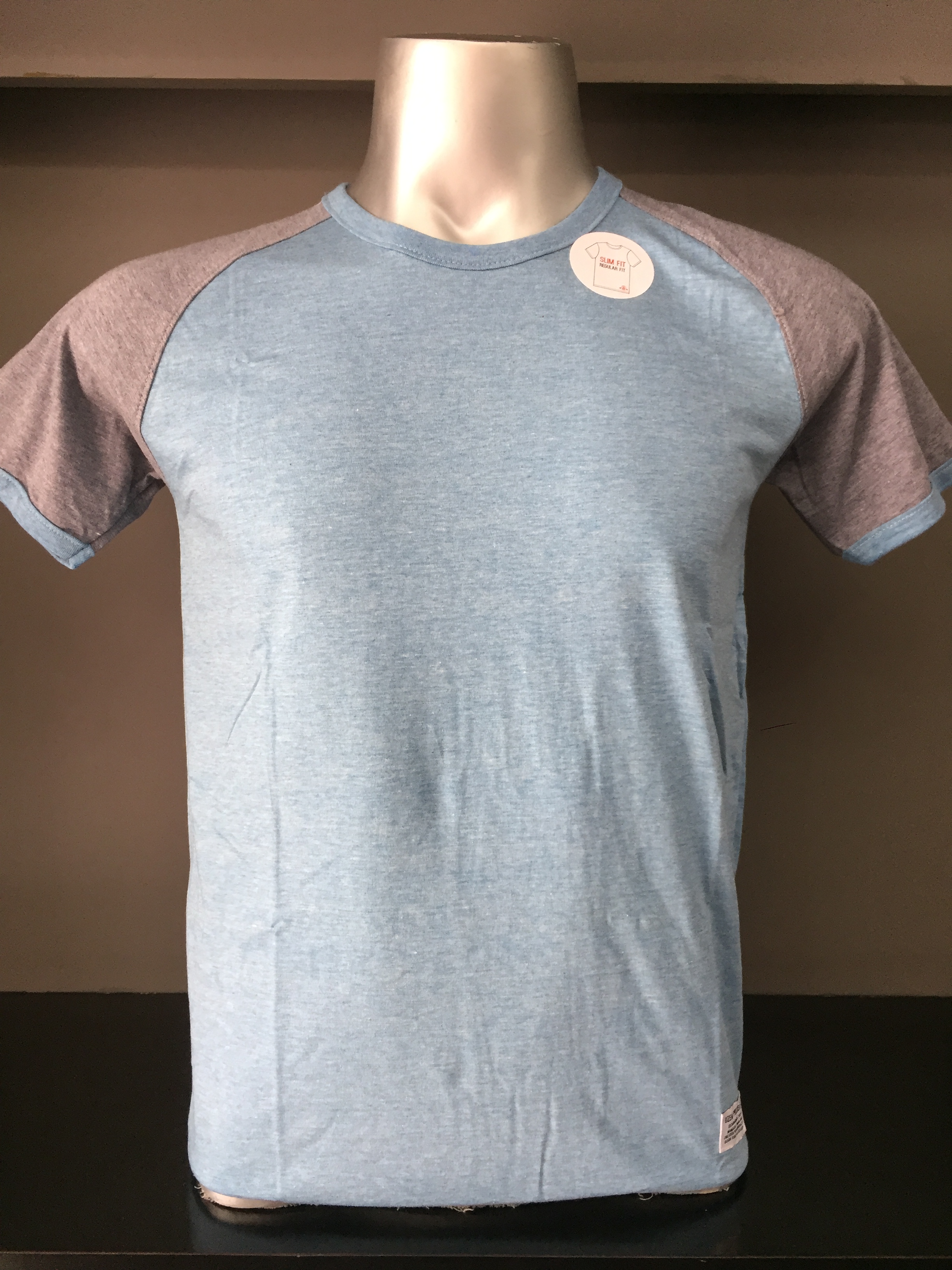 Uzem Ropa เสื้อยืดผู้ชาย uzem slimfit คอกลม แทบสีทูโทน แขนสั้นขอบสี code no 1-9 ...