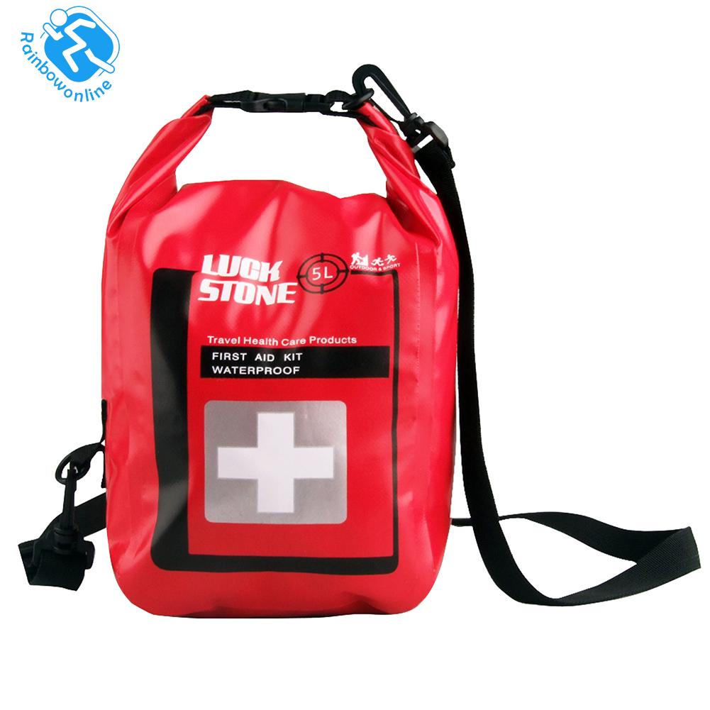 กันน้ำแพทย์ฉุกเฉินกลางแจ้งถุงเก็บน้ำกระเป๋าสะพายข้าง (สีแดง) - INTL