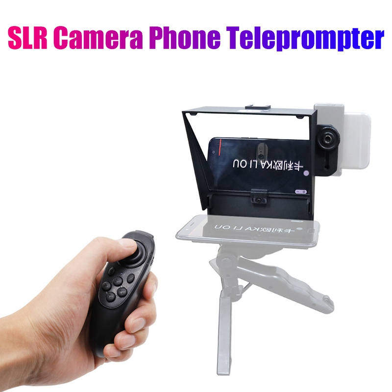 Portable Teleprompter Phone/DSLR/Mini DV Recording Inscriber Mobile Teleprompter with Remote Control for Phone