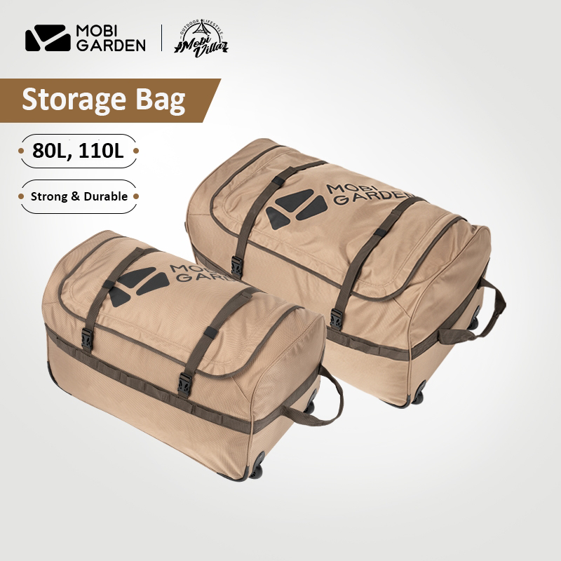 Mobi Garden กระเป๋าเก็บสัมภาระ แคมป์ปิ้ง ขนาด 80ลิตร, 110ลิตร Storage Camping Bag (จัดส่งจากไทย)