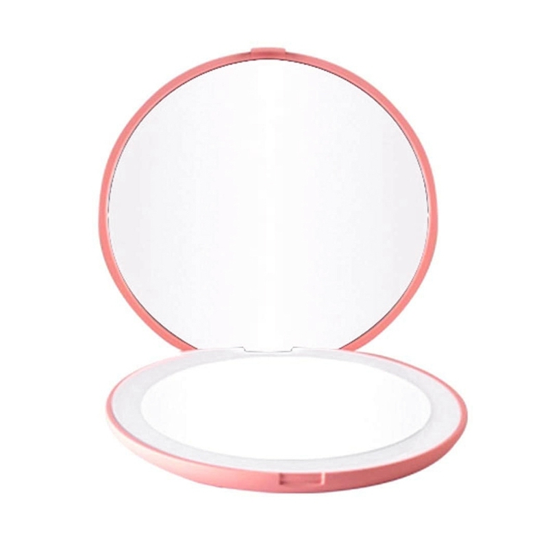 Portable Folding Mirror with LED Light Makeup Mirror, 10X Magnifying Glass, 12 Lamp Bead Mini Mirror giá rẻ