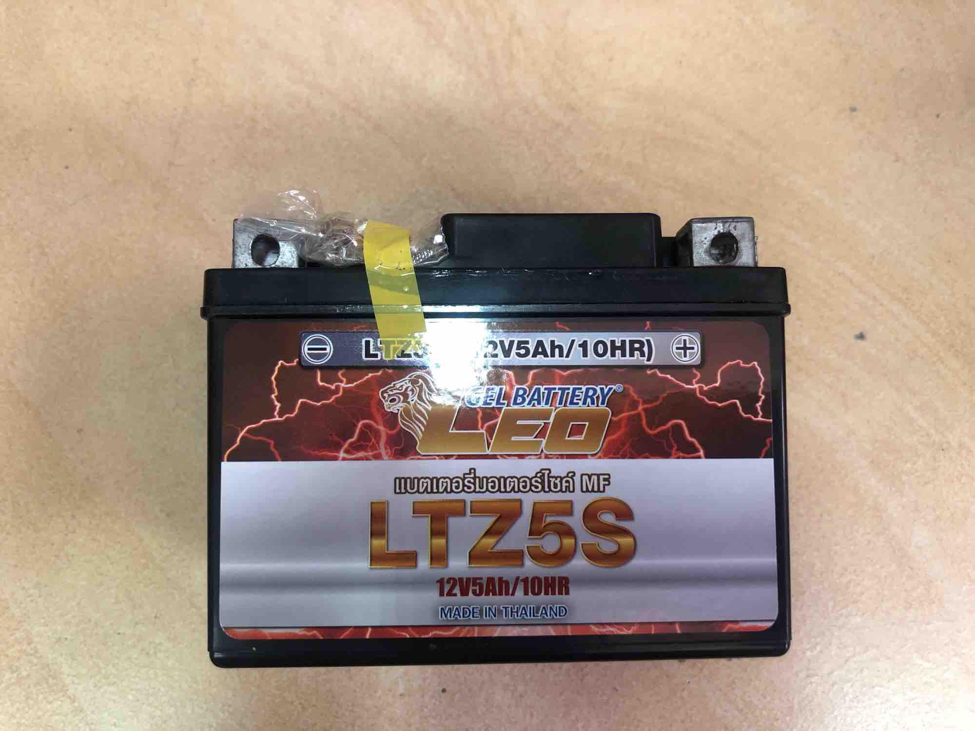 แบตเตอรี่มอเตอร์ไซค์ (แบบแห้ง) Ltz5s ใช้กับรถสต๊ารท์มือได้ 5แอมปฺ