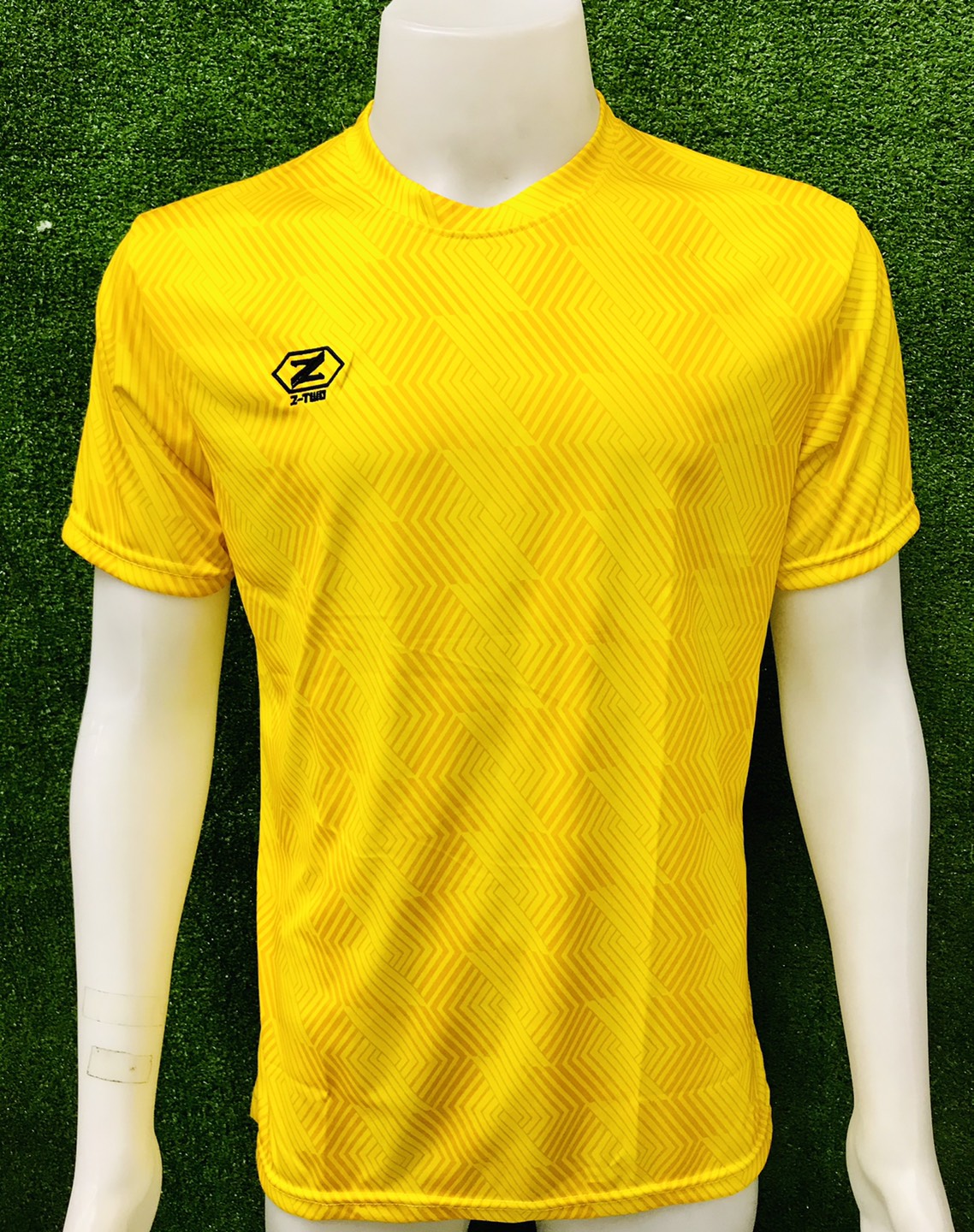 Z two pro เสื้อกีฬาผ้าพิมพ์ลาย ซีทูโปร (สีเหลือง)