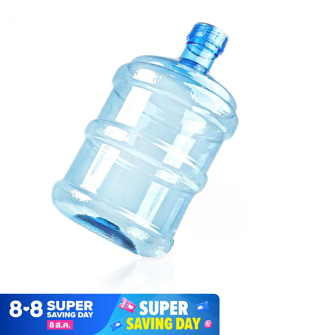 Yonglingขวด ถัง ถังน้ำดื่ม PET ขนาด 8 ลิตร ถังฝาเกลียว สำหรับใส่น้ำดื่ม สีน้ำเงิน