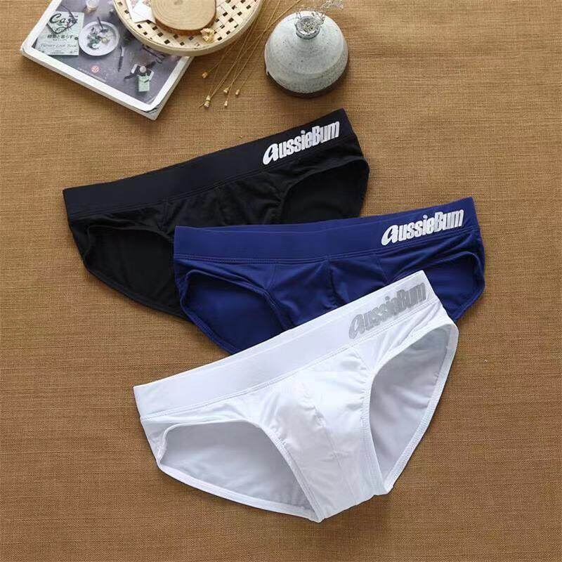 กางเกงในชาย (1 เซต=3 ชิ้น) กางเกงในทรง brief กางเกงในแฟชั่น ผ้าลื่น Men’s underwear