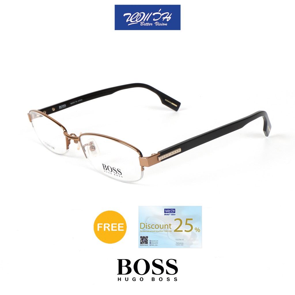 HUGO BOSS CLEARANCE กรอบแว่นตา FHB6560J 1A53 (แถมคูปองตัดเลนส์ + จัดส่ง