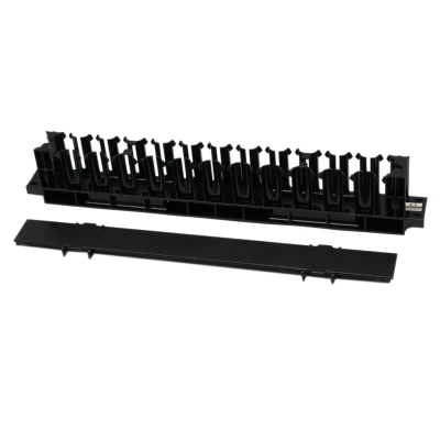 1U 12-Speed Server Cable Management Rack, 19Inch Network Rack Trunking Duct Panel, Network Cable Organizer
