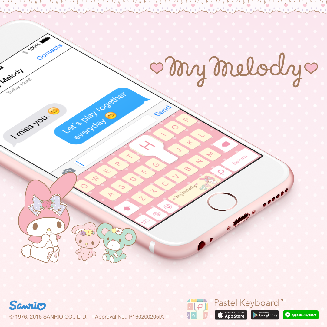 My Melody Keyboard Theme⎮ Sanrio (E-Voucher) for Pastel Keyboard App