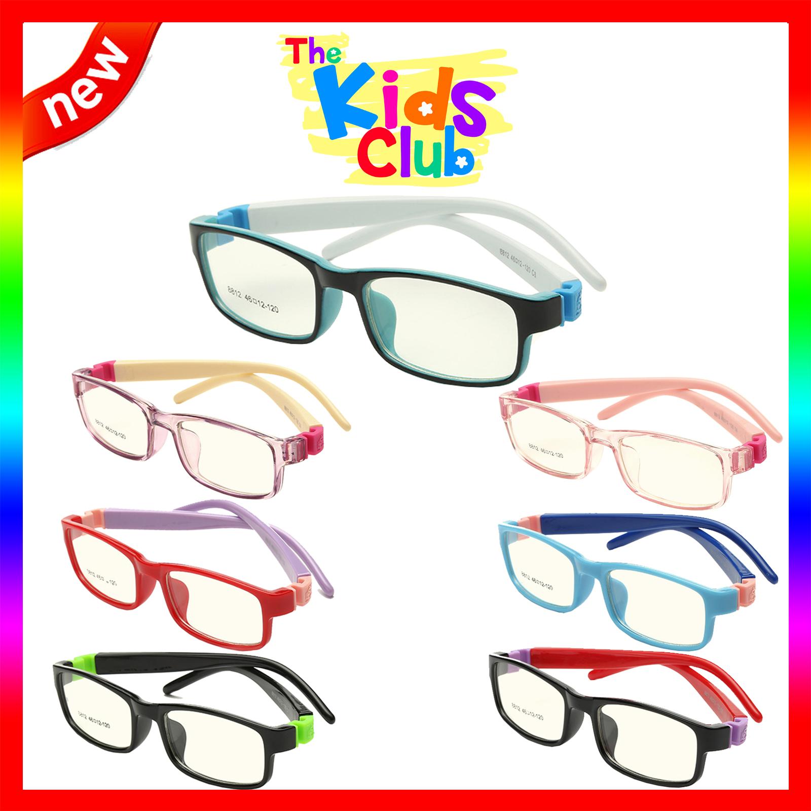 แว่นตาเกาหลีเด็ก Fashion Korea Children แว่นตาเด็ก รุ่น 8812 กรอบแว่นตาเด็ก Rectangle ทรงสี่เหลี่ยมผืนผ้า Eyeglass baby frame ( สำหรับตัดเลนส์ ) วัสดุ PC เบา ขาข้อต่อ Kid leg joints Plastic Grade A material Eyewear Top Glasses