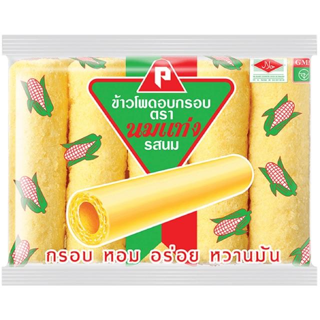 ข้าวโพดอบกรอบ ตรานมแท่ง รสนม ขนาด 35กรัม x 12ห่อ