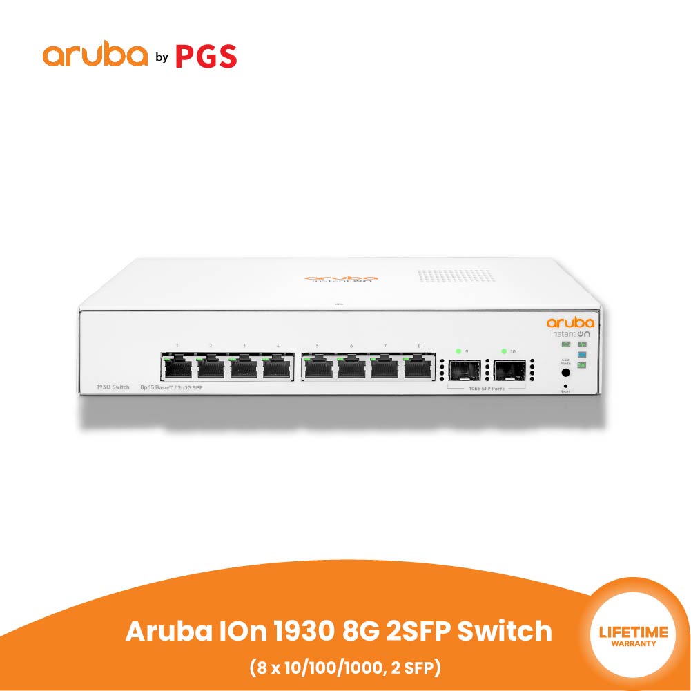 Aruba IOn Switch (สวิตช์) รุ่น 1930 8G 2SFP (8x10/100/1000, 2 SFP