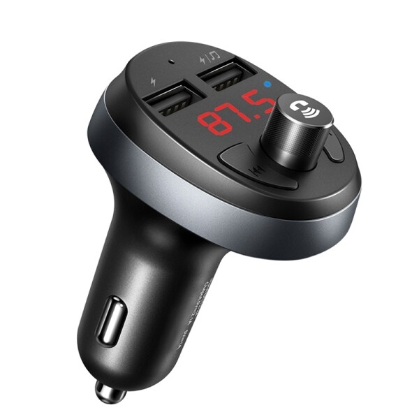 6880 Bluetooth Handsfree FM Car Charger Dual USB Aux Audio Car Charger Compatible with Mainstream APP