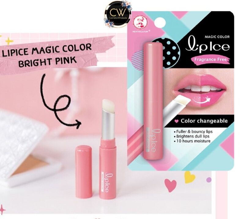 ส่งฟรี ! Mentholatum Lip ice Magic Color 2g ลิปแคร์เปลี่ยนสี เรียวปากอม