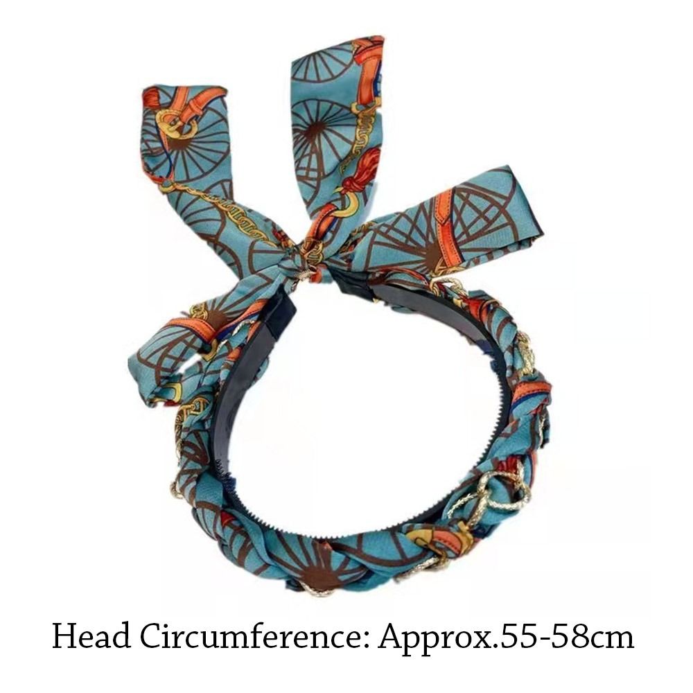 WCYC Nữ Cô Gái Kẹo Mùa hè In hoa Bờm Tóc Ruy băng dài Băng đô bện Băng Đô