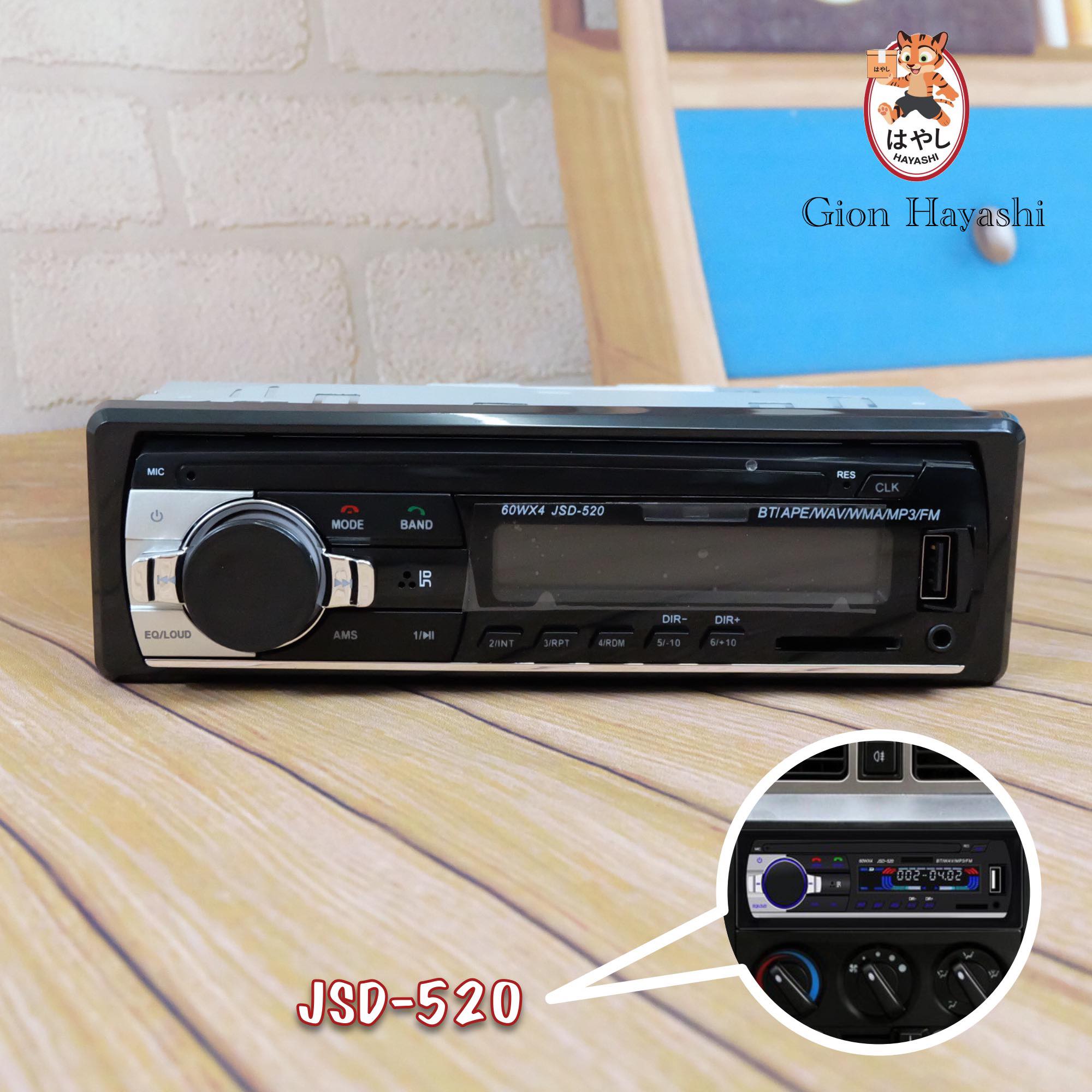 Hayashi - เครื่องเสียงติดรถยนต์ JSD-520 มัลติฟังก์ชั่น Bluetooth Car MP3 Player ไมโครโฟนในตัวแฮนด์ฟรีการส่งผ่านสัญญาณ