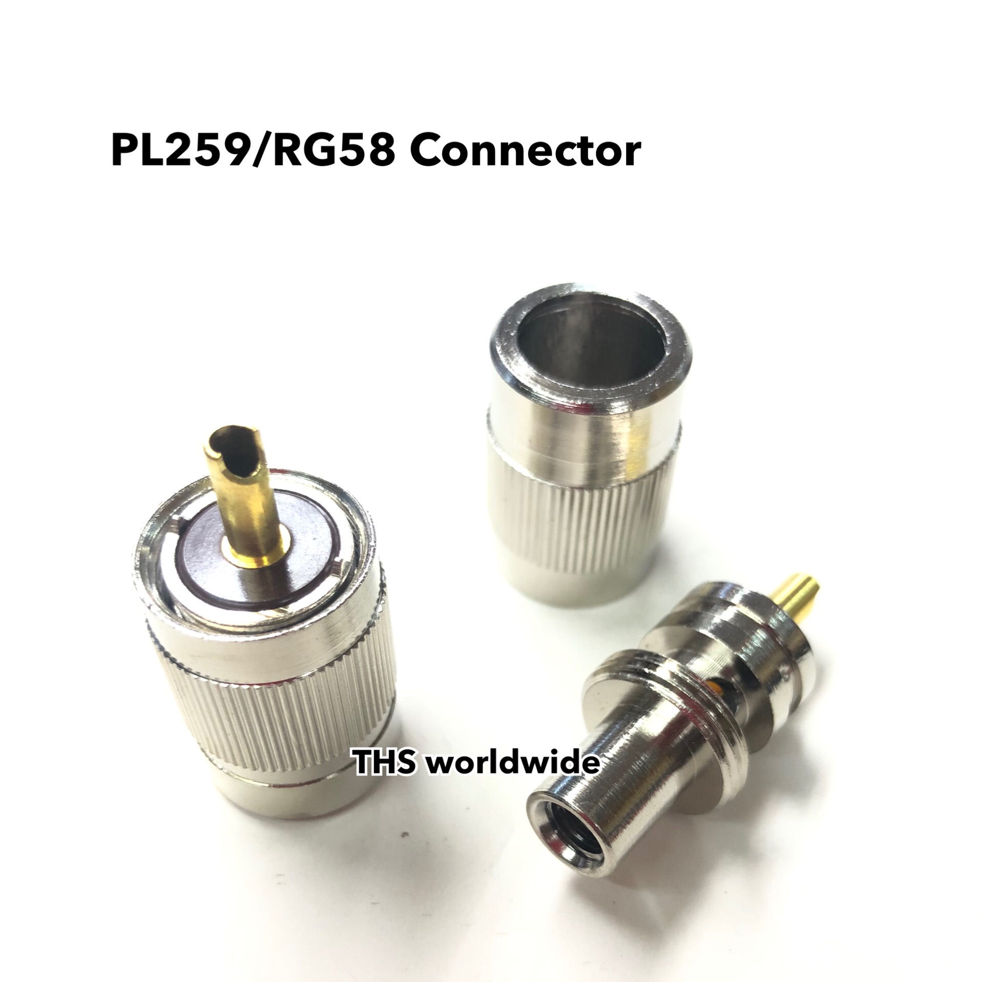 PL-259 / RG-58 ขั้วต่อสาย 1 ตัว นำสัญญาณ (อย่างดี) ขนาดสาย RG-58 ของดีมีคุณภาพ...