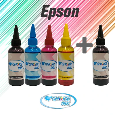 Choice Inkjet Epson น้ำหมึกเติมรุ่น L100/L101/L110/L111/L120/L130/L132/L200/L201/L210/L211/L220/L222 4 สี (สีดำ,ฟ้า,แดง,เหลือง)