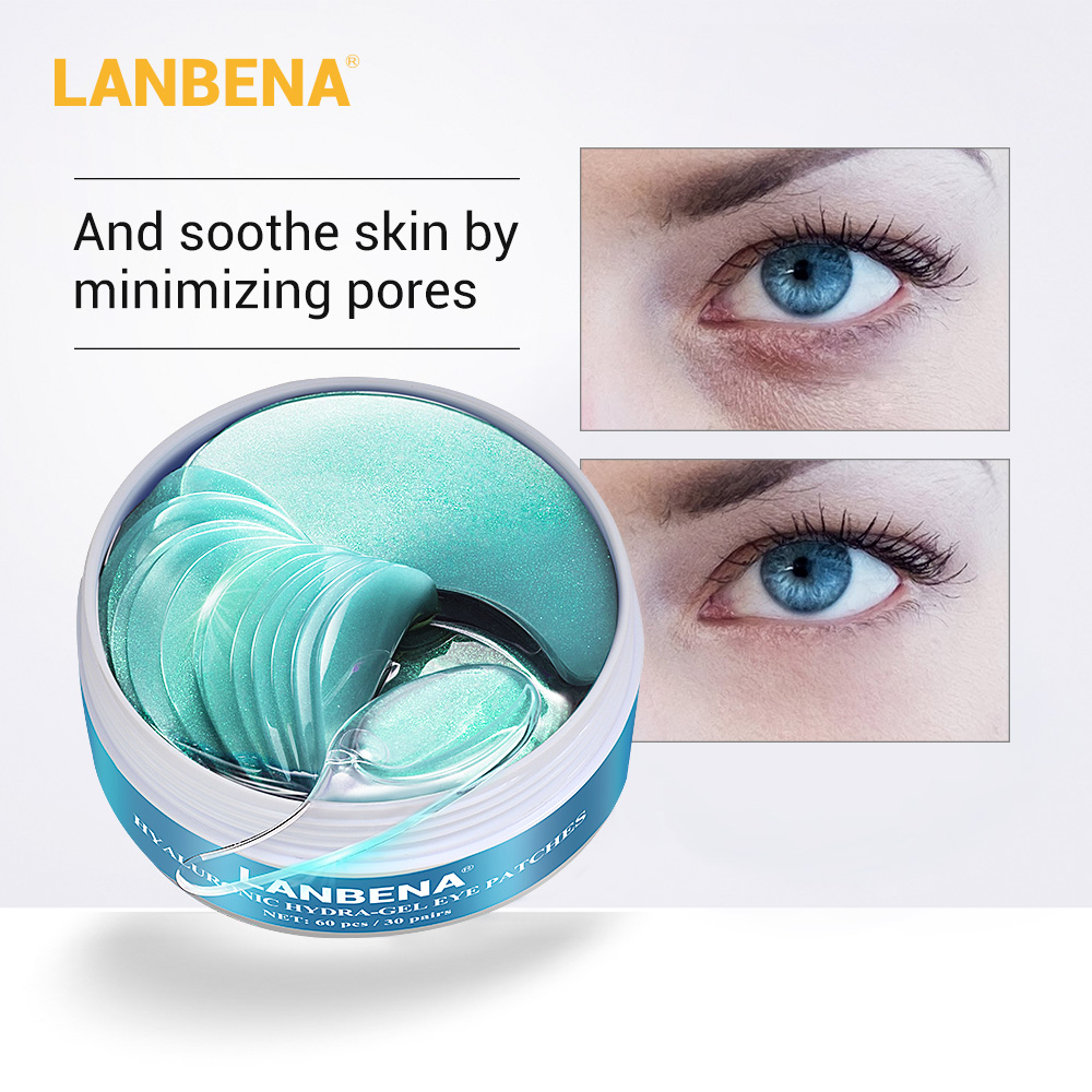 LANBENA มาร์กตา แผ่นมาส์กตา แผ่นมาส์กใต้ตา ลดผิวคล้ำ ลดเลือนริ้วรอย ยกกระชับผิว Eye Mask Gel Retinol Gold Collagen Eye Patch Reduce Dark Circles Puffy Eyes Fine Lines Anti Aging Moisturizing Eyes Care