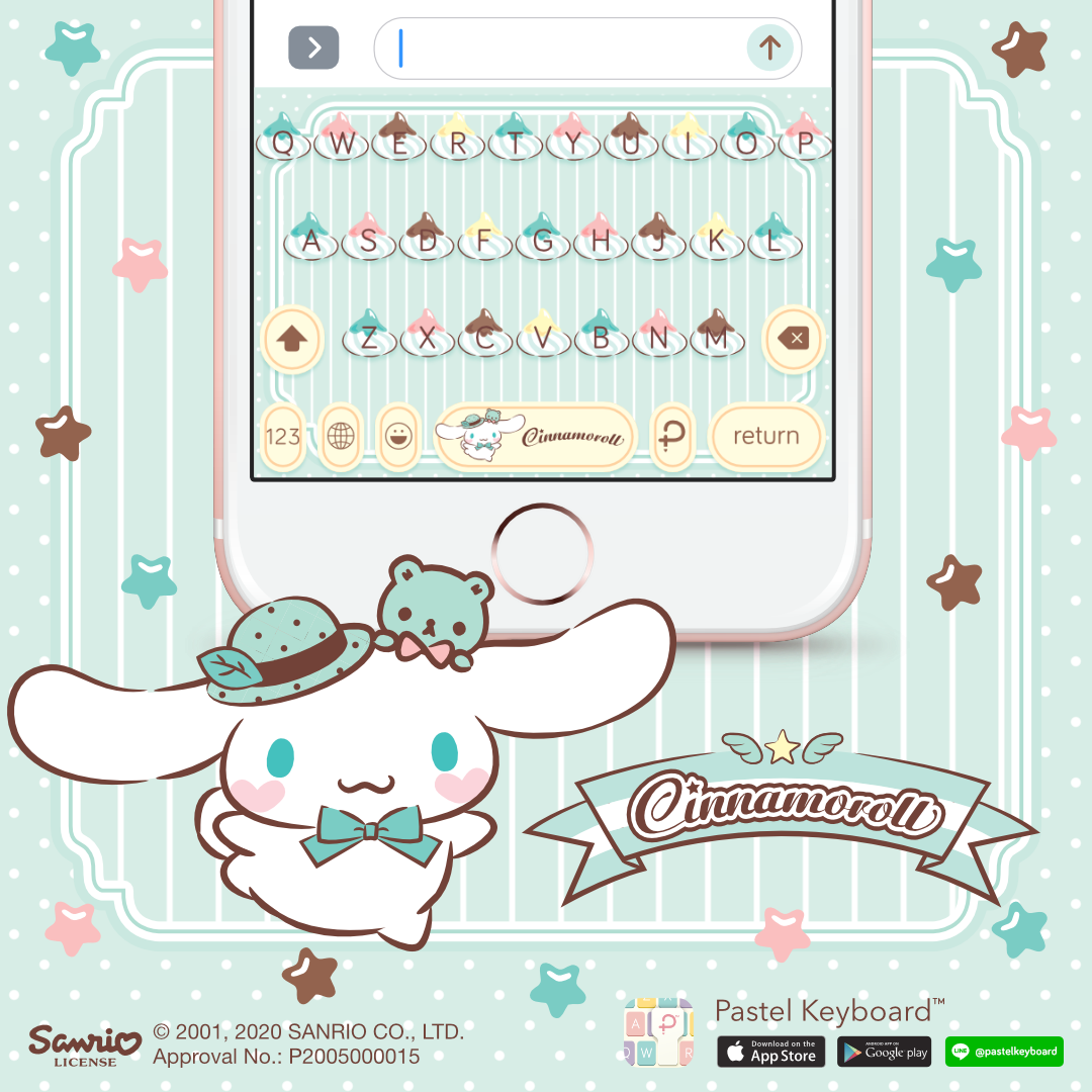 Cinnamoroll Choco Mint Keyboard Theme⎮ Sanrio (E-Voucher) for Pastel Keyboard App