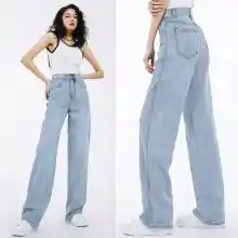 ภาพขนาดย่อของสินค้าJean Girl กางเกงยีนส์สตรีเอวสูง Slimming ขากว้างกางเกงขากว Hipper Denim ยีนส์ขาม้าเอวสูง ยีนขาม้า ยีนส์ผู้หญิงสินค้าใหม่เวอร์ชั่นเกาหลีเอวสูงหลวมfashion