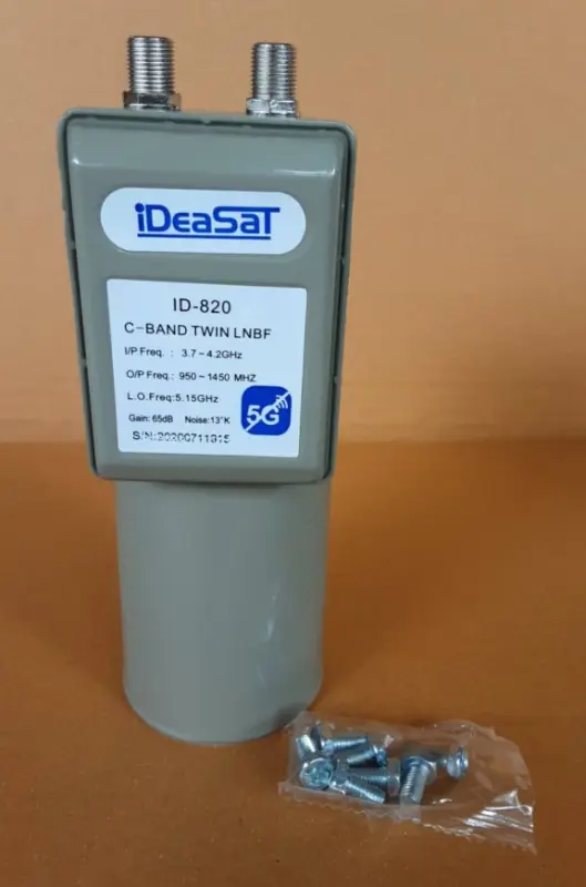 ภาพสินค้า(ไม่มีสกาล่าริง)หัวรับสัญญาณ iDeaSaT C-BAND รุ่น ID-820 (5G) 2 ขั้ว จากร้าน Time Satcom Ubon บน Lazada ภาพที่ 4