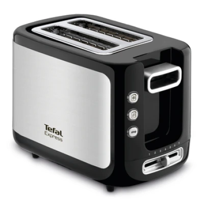 TEFAL Express Toaster (Stainless steel, Elegant, 850W) TT3670KR Black-Stainless steel