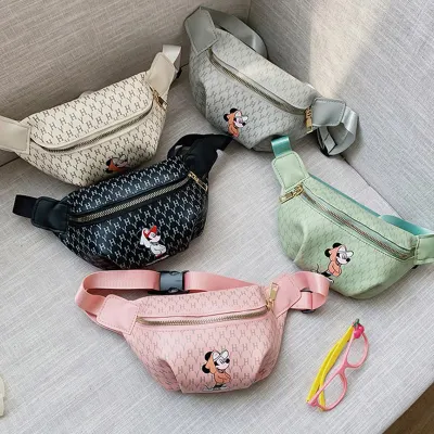 Zhihuida Fashion Girls Shoulder Messenger Bag Children Cute Cartoon Print Cross-body Handbag