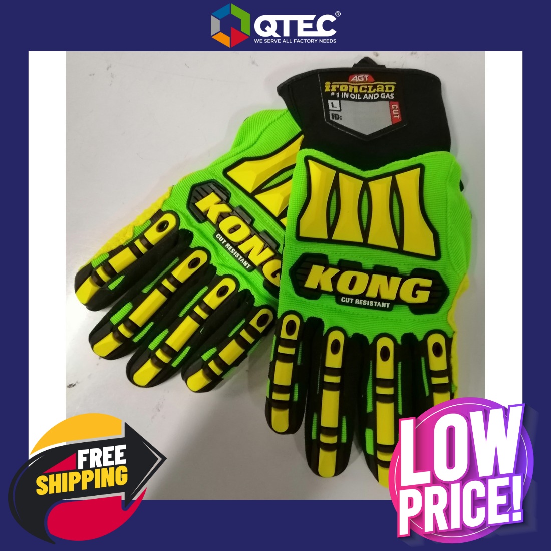 Ironclad SDXC-03-M Cut Resistant Gloves,Yellow/Green,M,PR