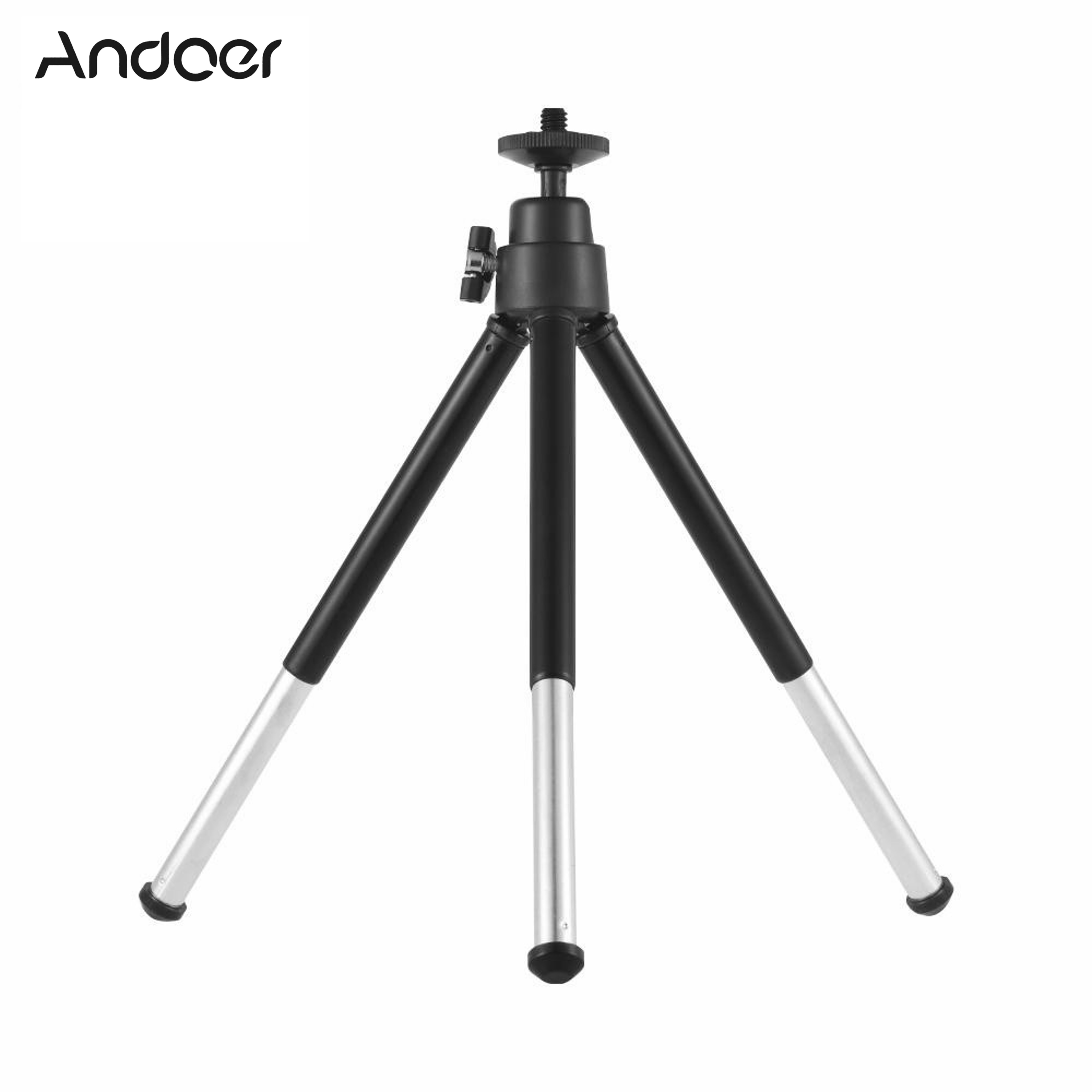 Andoer Mini Tripod 2-Section Extendable Desktop Tripod Stand Holder 1 4
